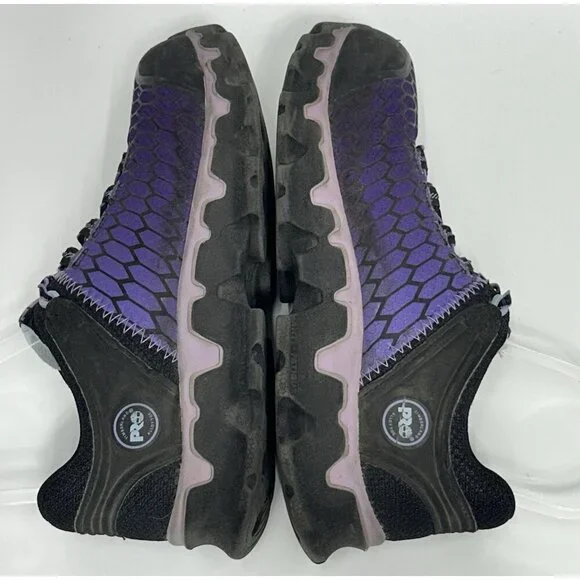 Timberland PRO Womens Size 7 Powertrain Alloy-Toe ESD Work Shoes Purple Work - Picture 7 of 10
